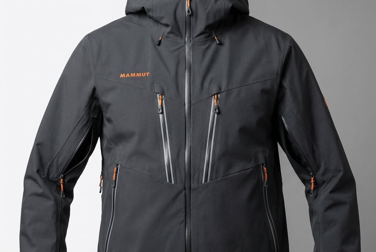 Mammut Crater Pro HSジャケットのクライミングハーネス対応ポケット